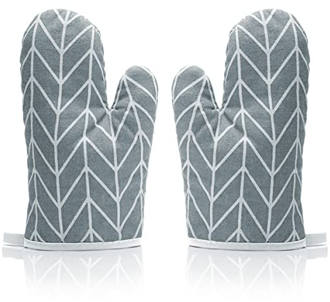 Oven Gloves Heat Resistant, Oven Mitts Kitchen Gloves for Microwave, Baking Oven, Cooking, Grill and BBQ