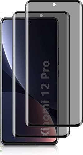 Hkess 2 Stück Sichtschutz für Xiaomi 12 Pro - Anti-Spy Sichtschutzfolie 9H Härte, Anti-Spähen Privatsphäre Schutzfolie, Glas Folie Blickschutzfolie, Anti- Kratzer Displayschutzfolie