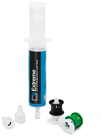 ERRECOM Extreme - 30 ml, Stop-Fuites pour Systèmes AC/R avec adaptateurs 1/4 et 5/16 SAE (pour R410a, R32), et pour Systèmes de Climatisation Véhicules avec adaptateurs pour R134a et R1234yf
