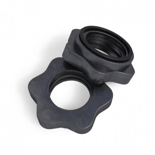 GORILLA SPORTS® Sternverschlüsse 30/31 mm, Paar, mit Gummiring | Für Langhantel, Kurzhantel, SZ- und Trizepsstange, als Hantelverschluss aus Chromstahl in Schwarz oder Silber