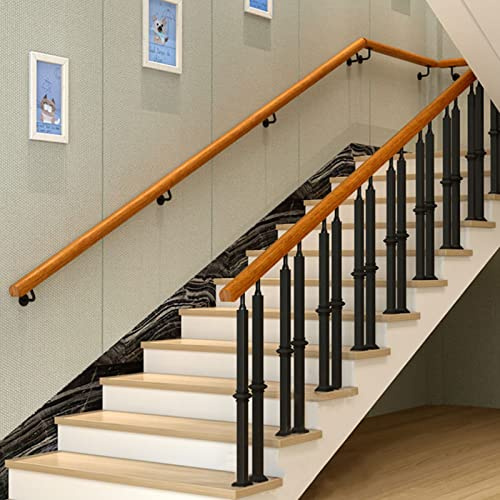 NZPOST Pasamanos de Madera para escalones de escaleras Interiores, barandilla de Escalera de Pino Antideslizante para Personas Mayores montada en la Pared Barra de Soporte para