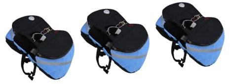 minkissy 3stücke Hund Rucksack Für Reisen Und Outdoor-aktivitäten Wasserdichter Atmungsaktiver Hundetragerucksack Blau s Mit Seitlichen Taschen Und Reflektierendem Sicherheitsband Für