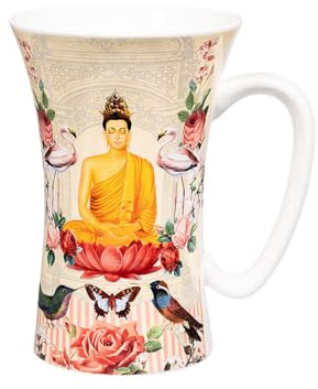 tea4chill Könitz Kaffeetasse Mega Mug Buddha Sanmartin. Teetasse 610ml, Xxl Jumbotasse aus Fine Bone China Porzellan