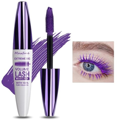 5D purple Mascara - Volumen-Effekt Wimpernverlängerung mit Wasserfestem und Langanhaltendem Effekt, Präzise Definition - Thick Curling Mascara #5 purple