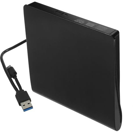 HOMSFOU External Cd Drive Type Portable Dvd Burner Optical Drive for Laptops Desktops Stylish Design Strong Compatibility Easy to Use