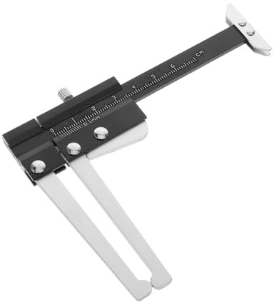 PRETYZOOM Alloy Tire Tread Depth Gauge Brake Rotor Thickness Measuring Tool Quick Measure, Metric Multifunction Ruler and Repair, and Automotive Maintenance