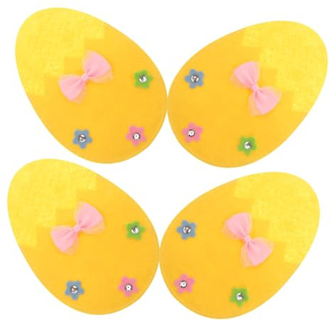 GLEAVI 4piezas Bolsa De Cubiertos Forma De Huevo De Pascua Fundas Para Vajilla De Pascua Almacenamiento De Cubiertos Accesorio Decorativo