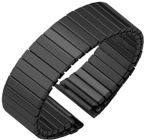 LMINGZE Elastisches Stretch-Uhrenarmband 22 mm Edelstahlarmband Metall-Erweiterungsarmband