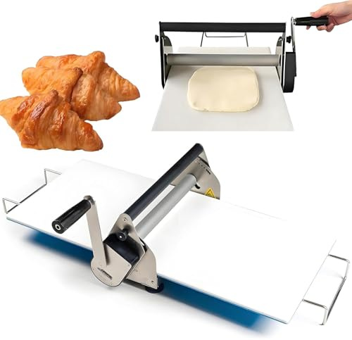 Sfogliatrice Manuale Pieghevole, Macchina Per Pizza In Acciaio Inox, Sfogliatrice Pasticceria Cornetti, Stendipasta Da Tavolo Professionale Commerciale Pasta Sfoglia Spessore Regolabile 0-27mm