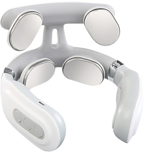 Masseur Cervical Électrique 4 Têtes en Abs pour Massage | Blanc, Multi-mode, Usage Domestique, Format Léger Équivalent Bouteille D’eau