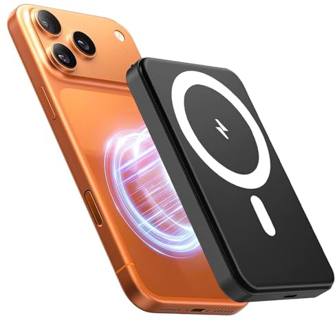 Inalámbrico Power Bank, Magnético Batería Externa 10000mAh para iPhone, Cargador Inalámbrico 20W Cargador Carga Rápida, Bateria Portatil Powerbank para iPhone 17 16 15 14 13 Pro MAX Samsung Android