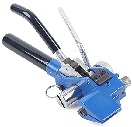 Stainless Steel Self-Lock Banding Tool/Cable Tie Tensioner & Cutter, 9.5-19 mm Strap Width, Hand Clamp Kit for Marine, HVAC, Auto Wire Bundle, GIT-260 Style Packing Pliers