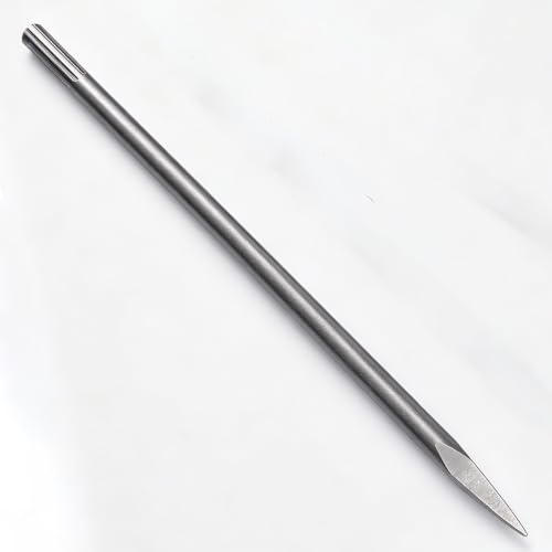 24-Inch SDS Max Point Chisel, Long-Shank Rotary Hammer Chisel | Pointed Tip for Concentrated Breaking,40Cr Alloy Steel Construction, For Concrete, Brick, Tile and Masonry