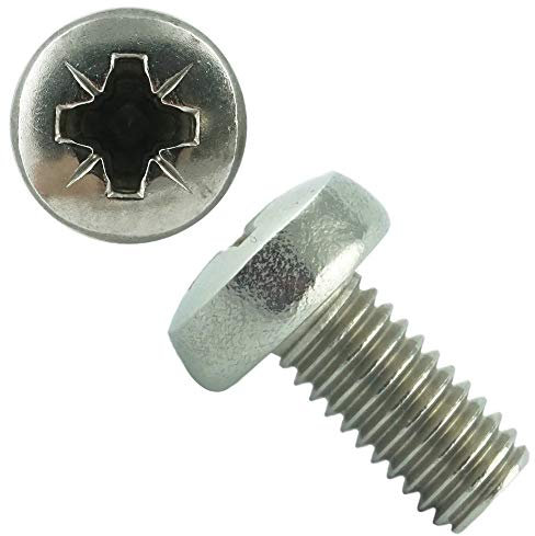 Eisenwaren2000 | M6 x 12 mm Linsenkopfschrauben DIN 7985 Z mit Kreuzschlitz (50 Stück) - ISO 7045 Linsenkopf Schrauben PZ Pozidrive - Gewindeschrauben - Edelstahl A2 V2A - rostfrei