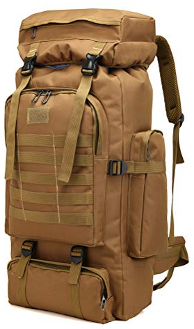 Hihey Rucksack 80L Wasserdichtes Klettern Wandern Camouflage Rucksack Große Kapazität Camping Bergsteigen Outdoor Sport Rucksack