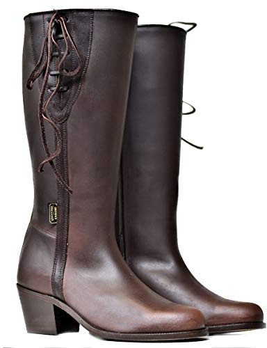 Bota ancho especial caña ancha piel marrón Valverde del Camino