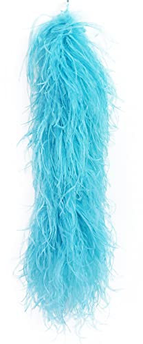 wangruida 50 cm, 10-lagig, gefärbt, Straußenfedern, Boa-Schal für Hochzeit, Party, Kleid, Nähen, Dekoration, Schal