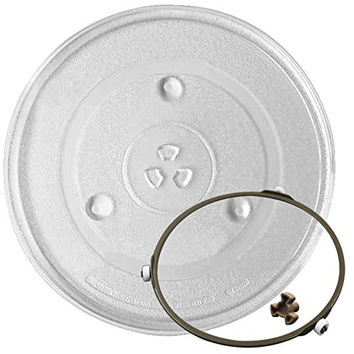 V3VOGUE Mikrowelle Drehteller Glasplatte Universal 24.5cm 27cm 31.5Cm, Mikrowellen Plattenspieler Halter, Kupplungstablett Mikrowellenteller Glas, Mikrowelle Teller Ersatzteller Glasdrehteller