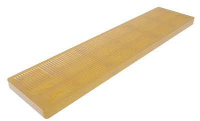 BAUHELD Verglasungsklötze 20x100 x 4mm 500 Stück - Fenster-Abstandshalter aus Kunststoff - Unterleg-Keile mit Feinriffelungen - Als Fensterkeile, Unterleger, Unterlegplatten, Ausgleichsplättchen