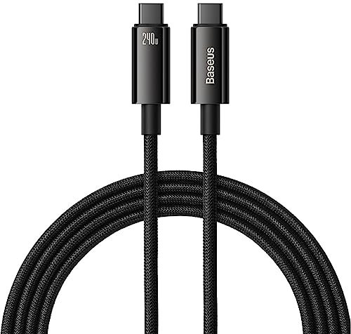 Cable+Baseus+Tungsten+Gold+USB+Type+C+M%2FM+240w+2m+%28Negro%29