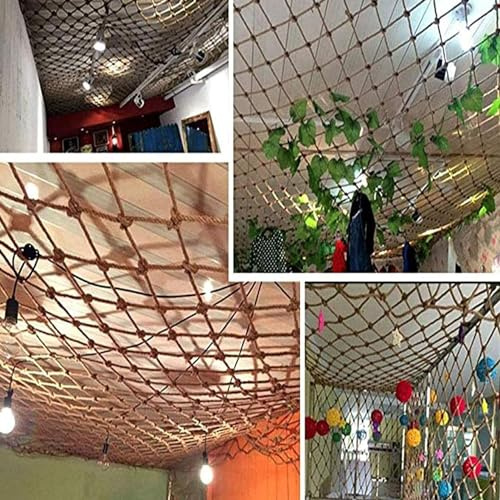 TIST Rope Net Decor Net Anti-Fall Net Railing Hemp Rope Net Cargo Trailer Nets Climbing Net For Kids Outdoor Climbing Net (Color : 2m*3m, Size : 8mm/12cm)