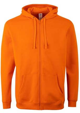 Mukua SF270U Sweat Unisexe avec Fermeture éclair et Capuche, Orange, Taille L, Orange, L