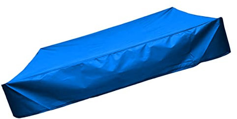 INOOMP Sandkastenabdeckung Für Garten Quadratisch Blau Mit Zugseil Faltbar Schützt Vor Verschmutzung Und Witterungseinflüssen