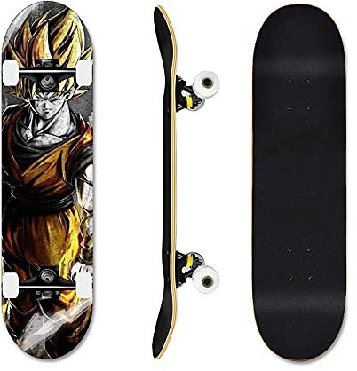 31x8 Zoll Skateboard Anfänger Komplettes Standard-Skateboard, Stunt-Slide für Erwachsene, 7-lagiges Ahornholz, Dual-Kick-Skateboard für Jungen