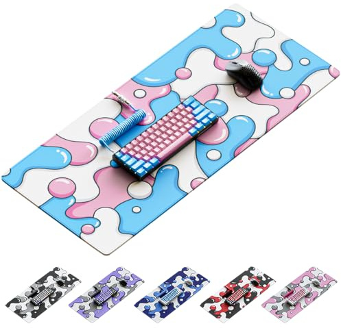 Kraken Gaming Mouse Pad Large Cotton Candy XXL Mouse Pad for Gaming - Desk Mat for Keyboard - Thick Artisan Mousepad for Desk (Cotton Candy Drip)