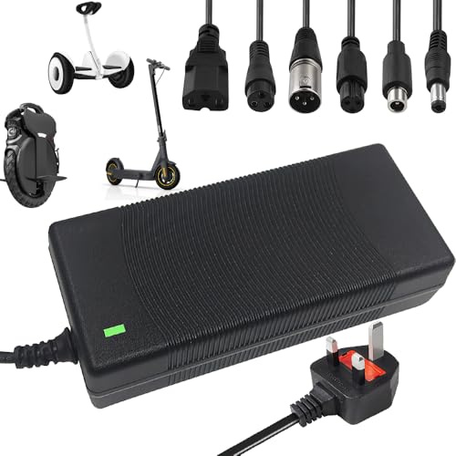 YANGUN Electric Scooter Charger, 42V 2A Hoverboard Charger for 36V Li-ion Battery Mobility Scooter Chargers, Electric BikeCharger with 6 Connections,Universal ScooterCharger for M365 Hoverboard
