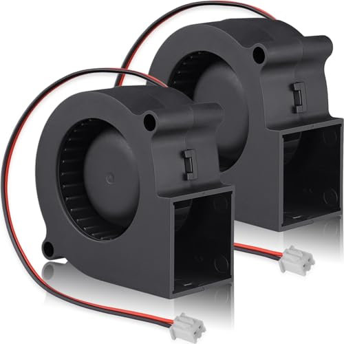 GDSTIME 60mm x 28mm 12V Blower 2-Pin DC Brushless Small Turbo Cooling Fan 6028 (2 Pack)