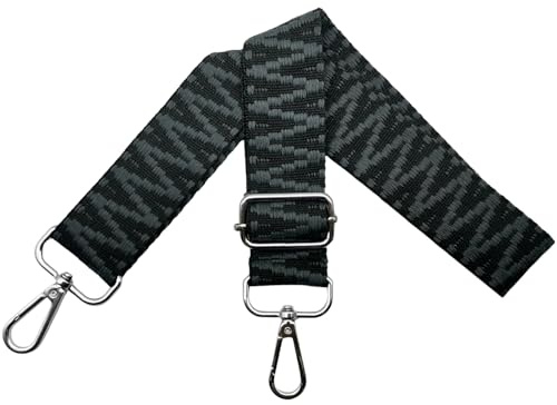 Taschengurte zum Wechseln Verstellbar Schultergurt für Tasche, Taschengurt Breit 3.8cm mit Silber Karabiner Schulterriemen Taschenband Tragegurt für Handtaschen, Klassisch schwarz, S33