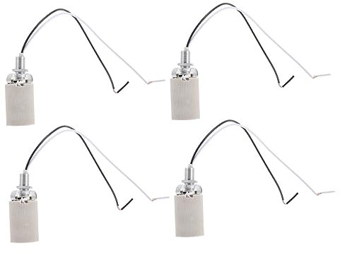 jojofuny Lot De 4 Douilles De Plafonnier E14 À Filetage Design Industriel Robustes Et Résistantes Aux Fissures Pour Remplacer Les Anciennes Ampoules