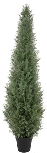 Bellacat 150 cm Künstlicher Zedernbaum UV-Beständig, Künstliche Formschnittbäume mit Vollen und Realistischen Blättern, Künstliche Pflanzen für die Eingangstür, Veranda, Terrasse, Balkon