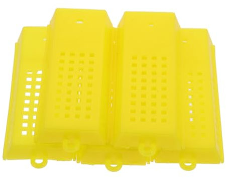 FONDOTIN 5stücke Kunststoff Königinnenkäfige Für Bienenzucht Bienenfangkasten Und Transportbox Für Imker Bienenstockkäfig Und Bienenzuchtkäfig Gelb