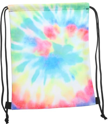 TOGEVAL Gradierter Tie-dye Kordelzug Rucksack Aus Strapazierfähigem Oxford- Sportliche Geräumige Sporttasche Mit Zugband Für Alltag Fitness Und Kurze Ausflüge Vielseitiger Zugbeutel Für Da