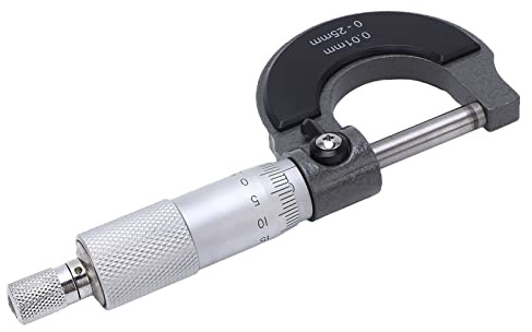 YWBL-WH Calipers Digitales, Micrómetro de Medidor de Espesor, Micrómetro 0.01 Mm Preciso Calibrador Portátil con Aleación Cementada que Mide para Medir Varios Tamaños y Forma Externas (0-25/0,01 mm)