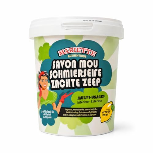 Mariette – Savon Mou Multi Usages 1 kg - Nettoyant et Dégraissant Intérieur Extérieur, Parfum Citron Naturel