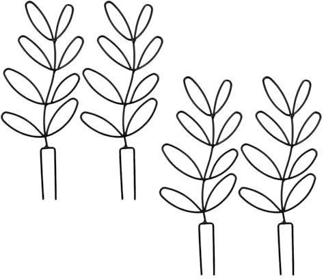 BESTonZON 4 Pièces Trellis de Jardin Métal avec Design Support Robuste pour Plantes Grimpantes Pot Résistant Aux Intempéries Facile à Monter Adapté Intérieur et Extérieur
