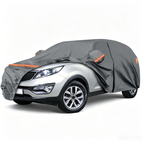 Funda impermeable para vehículo para 2011-2026 Kia Sportage SWB SUV, funda completa para garaje con cremallera, funda para todo clima al aire libre con puerta, bandas para protección contra el viento