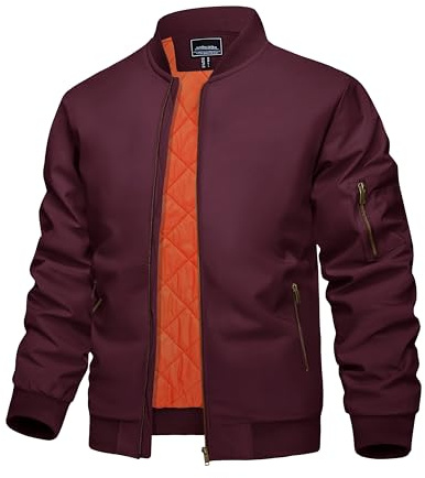 KEFITEVD Bomberjacken Männer Winddichte Pilotenjacken Varsity Jacken Baseball Jacken Wintermäntel Sportliche Windbreaker