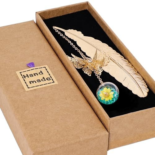 Toirxarn Metallisches Feder-Lesezeichen – Originelles & Persönliches Geschenk für Frauen & Mamas – Ideal zum Muttertag, Lehrer-Dank oder für Leseratten