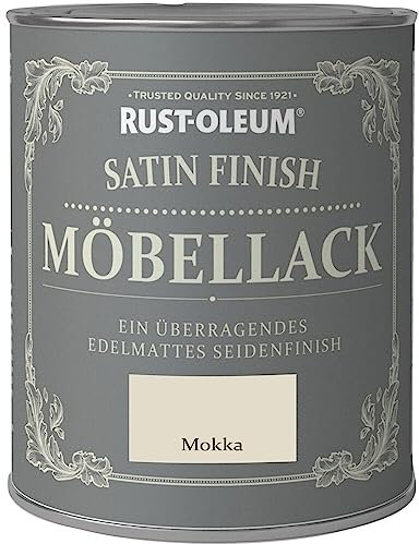 Rust-Oleum Satin Finish Möbellack, Shabby Chic, Vintage-Stil, Edelmattes Seidenfinish, 750ml (Mokka)