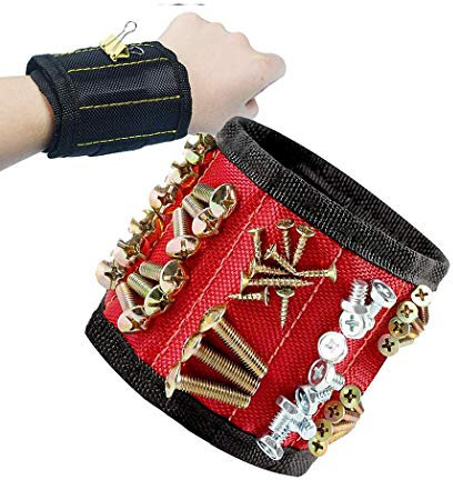 Eva Shop® Premium Magnetarmband Magnetisches Armband mit kraftvollen Magneten für Handwerker zum halten von Werkzeug, Schrauben, Bohrer, Nägel UVM Vatertagsgeschenk Versand aus BRD