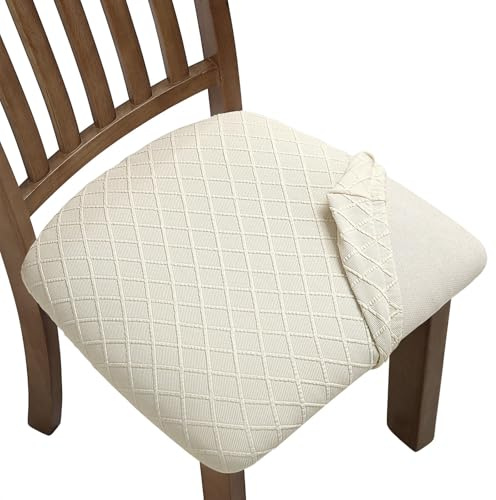 Fuloon Dining Chair Seat Covers Stretch Seat Cushion Slipcovers Washable