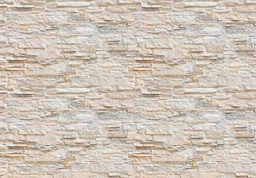 A.S. Création Papier peint Papier peint mur de pierres naturelles dans les tons beige et blanc - papier peint pour différentes pièces - Papier peint mural XXL 366 x 254 cm