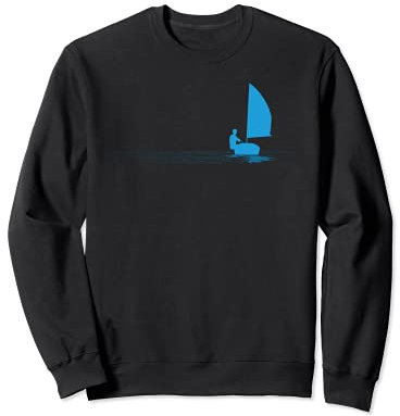 Opti Segelboot Segeln Dinghy Boot Segler Silhouette Sweatshirt