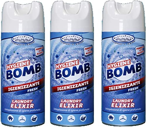 HYGIENE BOMB Alcool 80% Spray Igienizzante per Tessuti e Superfici 400 ML (Multi-Fresh)