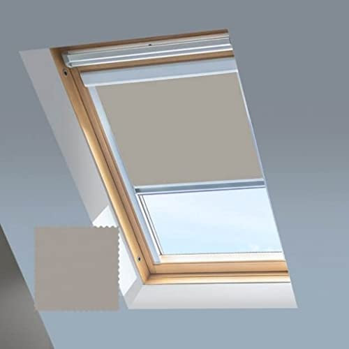 Dachfensterrollos für Velux Dachfenster Verdunkelungsrollo Fenstercodes S06, 606 & 4 Hellgrau
