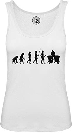 Fabulous Débardeur Femme Coton Blanc Evolution Percussion Classique Orchestre Timbales Instrument Musicien